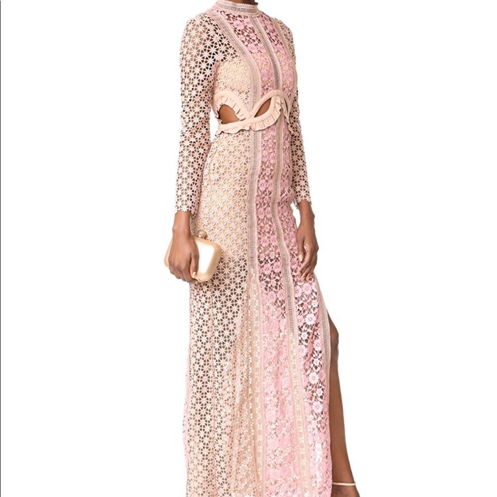 A romantic Self Portrait dress in mixed lace.